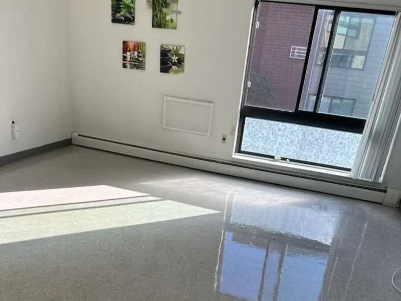 Floor stripping in Rhode Island - stripped and refinished vinyl floor